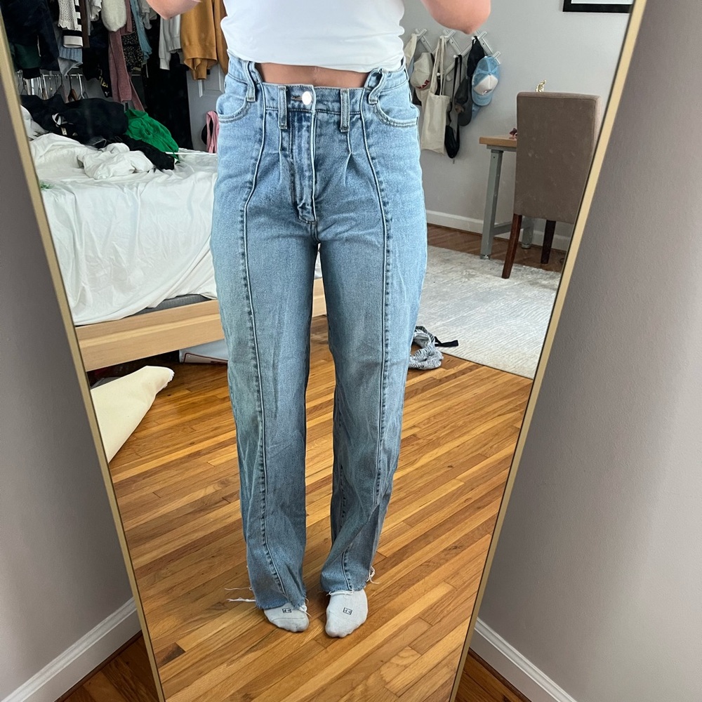 High waisted jeans